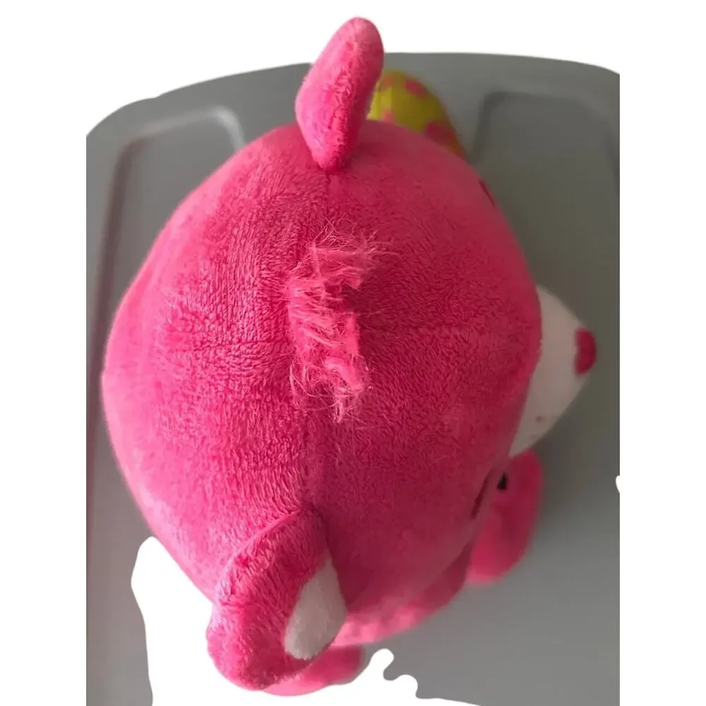 Just Play‎ Pink Cheer Care Bear Plush holding a Green Easter Egg w/ Flowers 2015
